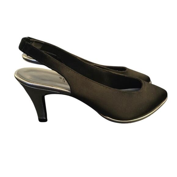 Night Life by Life‎ Stride Satin Slingback Pumps Size 9 NIB Y2K - Picture 4 of 7